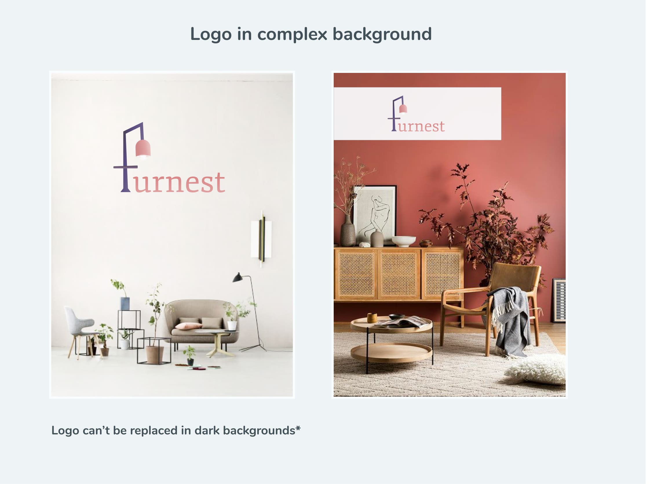 Logo in complex backgrounds